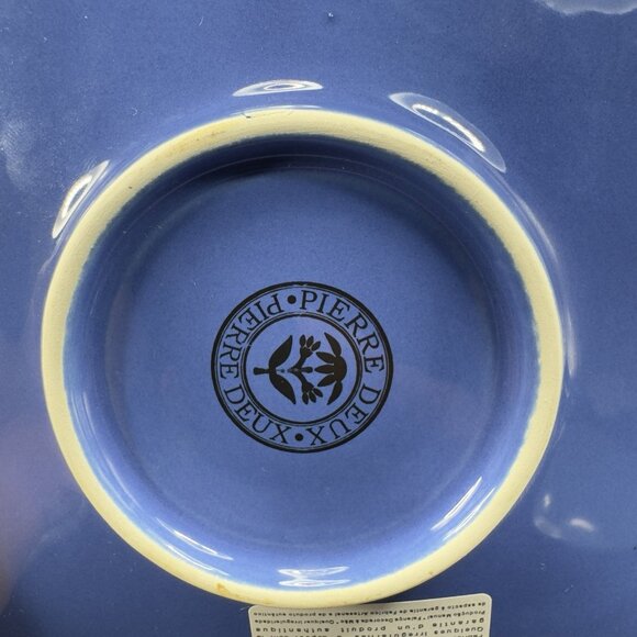 Pierre Deux Blue Square Dish Saucer Ceramic Made In Portugal Dish Plate Vintage - Picture 7 of 8